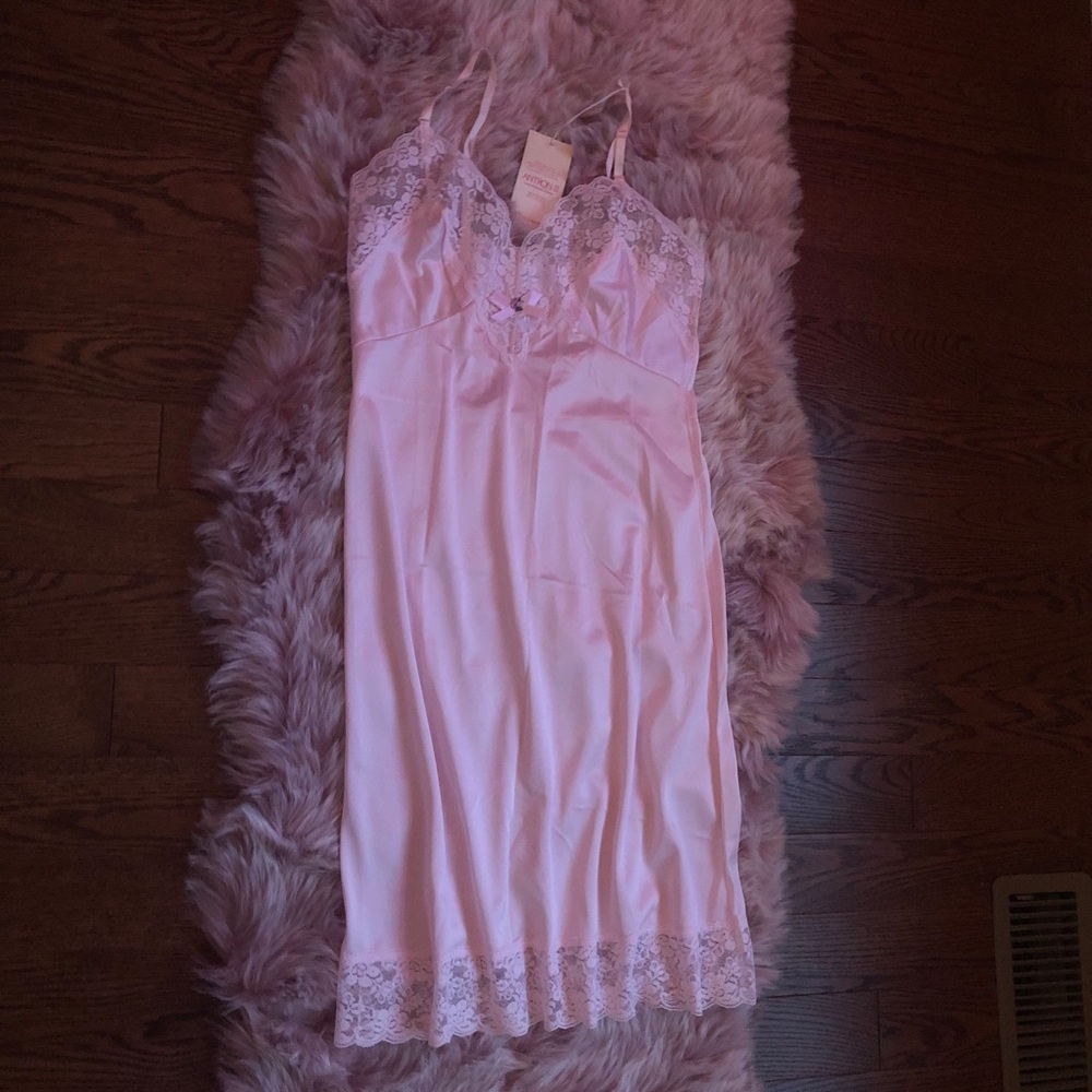 Vintage pink slip dress